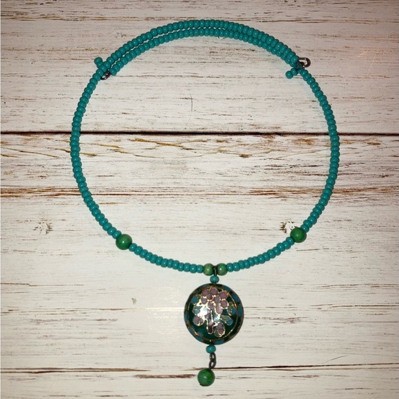 NICE 4 VALENTINE’S DAY. HANNAH GLOBAL TURQUOISE BRACELET,XXI EARRINGS  NECKLACE. - Picture 4 of 7